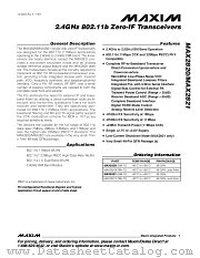MAX2820EGM-TD datasheet pdf MAXIM - Dallas Semiconductor