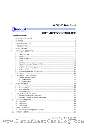 W78E365 datasheet pdf Winbond Electronics