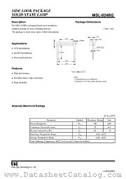 MSL-824BG datasheet pdf Unity Opto Technology