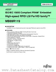 MB89R119 datasheet pdf Fujitsu Microelectronics