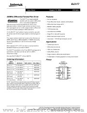 EL5177IYZT13 datasheet pdf Intersil