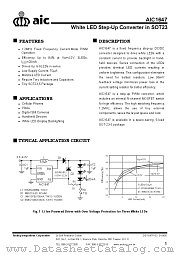 AIC1647PVTR datasheet pdf Analog Integrations Corporation