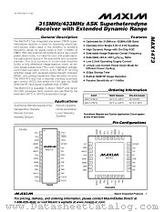 MAX1473EUI datasheet pdf MAXIM - Dallas Semiconductor