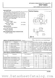 MGF1908A datasheet pdf Mitsubishi Electric Corporation