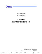W83791SG datasheet pdf Winbond Electronics