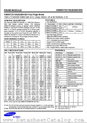 KMM372V1600BS datasheet pdf Samsung Electronic