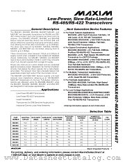 MAX485C/D datasheet pdf MAXIM - Dallas Semiconductor
