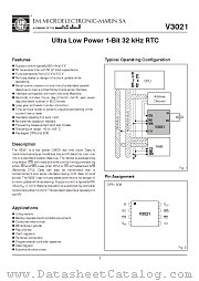V3021 datasheet pdf EM Microelectronic-Marin SA