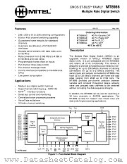 MT8986AL datasheet pdf Mitel Semiconductor