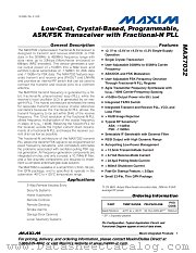 MAX7032 datasheet pdf MAXIM - Dallas Semiconductor