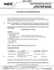 UPD75P3036KK-T datasheet pdf NEC