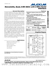 MAX5116 datasheet pdf MAXIM - Dallas Semiconductor