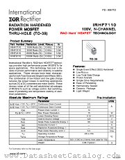 IRHF3110 datasheet pdf International Rectifier