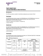 TDAT042G51A-3BLL1 datasheet pdf Agere Systems