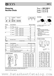 DSP8-08 datasheet pdf IXYS Corporation