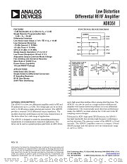 AD8351ARM-REEL7 datasheet pdf Analog Devices