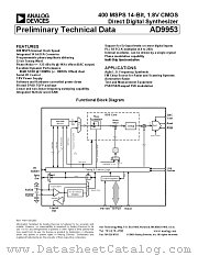 AD9953PCB datasheet pdf Analog Devices