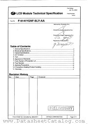 F-51477GNF-SLY-AA datasheet pdf Optrex Corporation