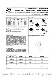 STB8NM60 datasheet pdf ST Microelectronics
