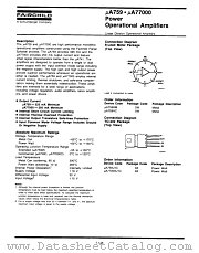 UA77000 datasheet pdf Fairchild Semiconductor