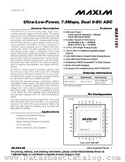 MAX1191ETI-T datasheet pdf MAXIM - Dallas Semiconductor