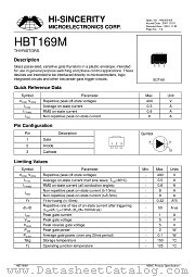 HBT169M datasheet pdf Hi-Sincerity Microelectronics
