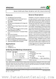 APA2068KAI-TR datasheet pdf ANPEC Electronics Corporation