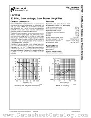 LMV651 datasheet pdf National Semiconductor