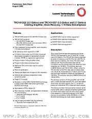 TRCV012G53XE1 datasheet pdf Agere Systems