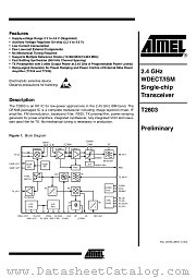 T2803-PLQ datasheet pdf Atmel