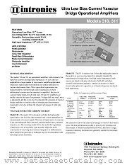 310 datasheet pdf Intronics