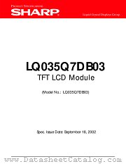 LQ035Q7DB03 datasheet pdf SHARP