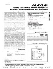 MAX9720AEBE-T datasheet pdf MAXIM - Dallas Semiconductor