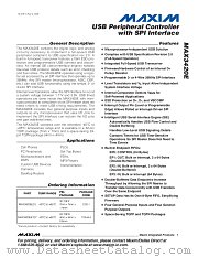 MAX3420EEC datasheet pdf MAXIM - Dallas Semiconductor