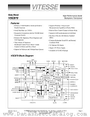 VSC870TX datasheet pdf Vitesse Semiconductor Corporation
