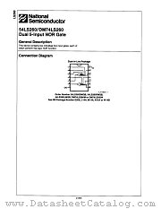 DM74LS260M datasheet pdf National Semiconductor