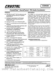 CS4630-CM datasheet pdf Cirrus Logic