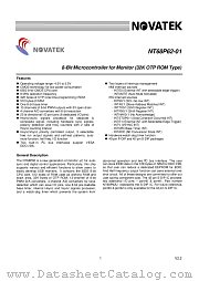 NT68P62 datasheet pdf Novatek