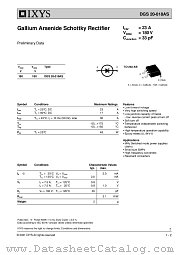 DGS20-018AS datasheet pdf IXYS Corporation