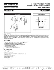 MOC3052FR2-M datasheet pdf Fairchild Semiconductor