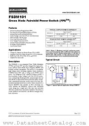 FSDM101 datasheet pdf Fairchild Semiconductor