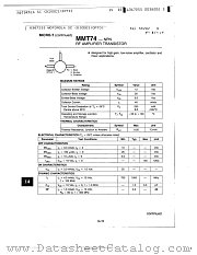 MMT74 datasheet pdf Motorola