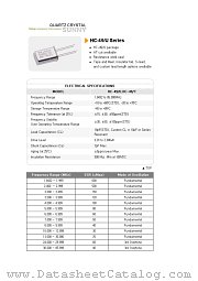 HC-49U datasheet pdf etc