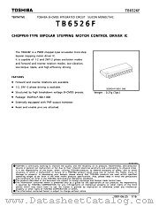 TB6526F datasheet pdf TOSHIBA
