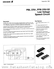 PBL3781N datasheet pdf Ericsson Microelectronics