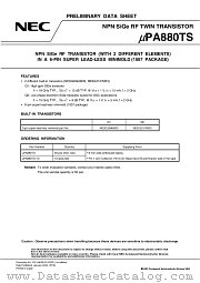 UPA880TS datasheet pdf NEC