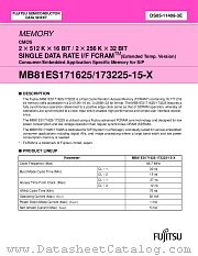 MB81ES173225-15WFKT-X datasheet pdf Fujitsu Microelectronics