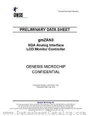 GMZAN3 datasheet pdf Genesis Microchip
