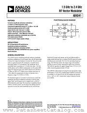AD8341ACPZ-WP1 datasheet pdf Analog Devices