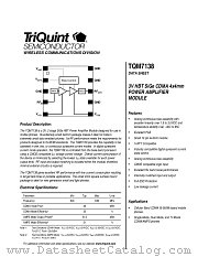 TQM7138 datasheet pdf TriQuint Semiconductor